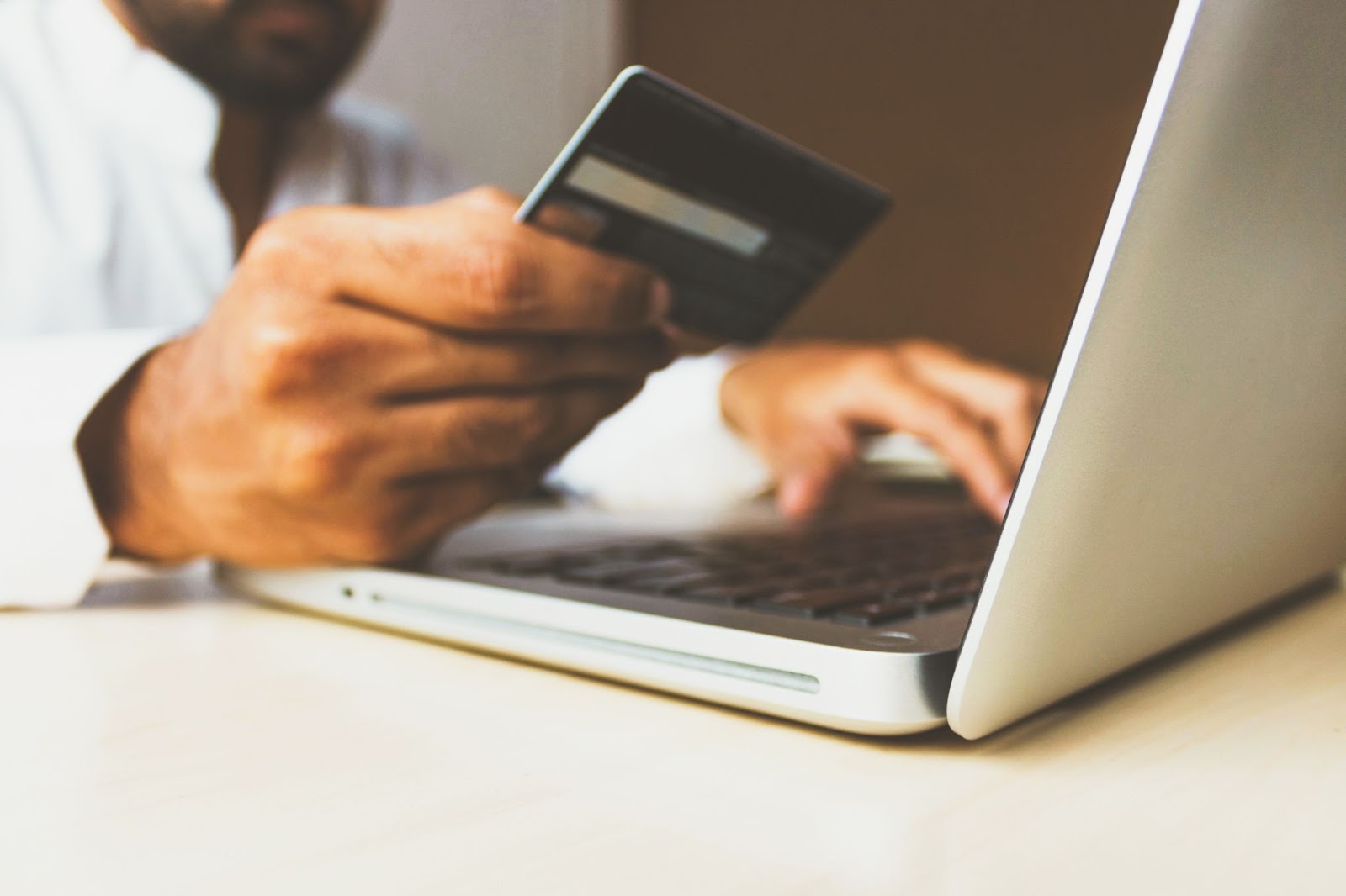 a person buys an item online using a credit card